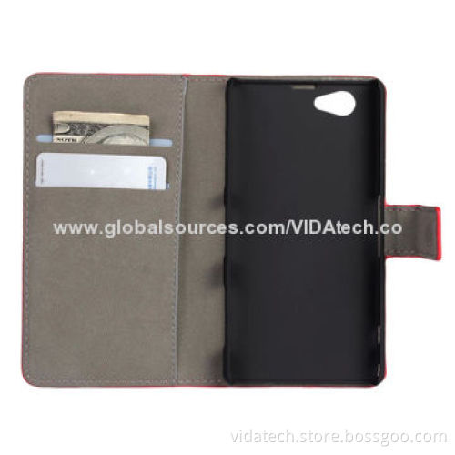 UK United States Flag Pattern Leather Case with Card Slot and Holder, for Sony Xperia Z1 Mini